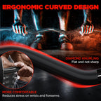 TEEMOO Olympic EZ Curl Barbell Bar, 47" Curl Bar for 2 inch Weight Plates