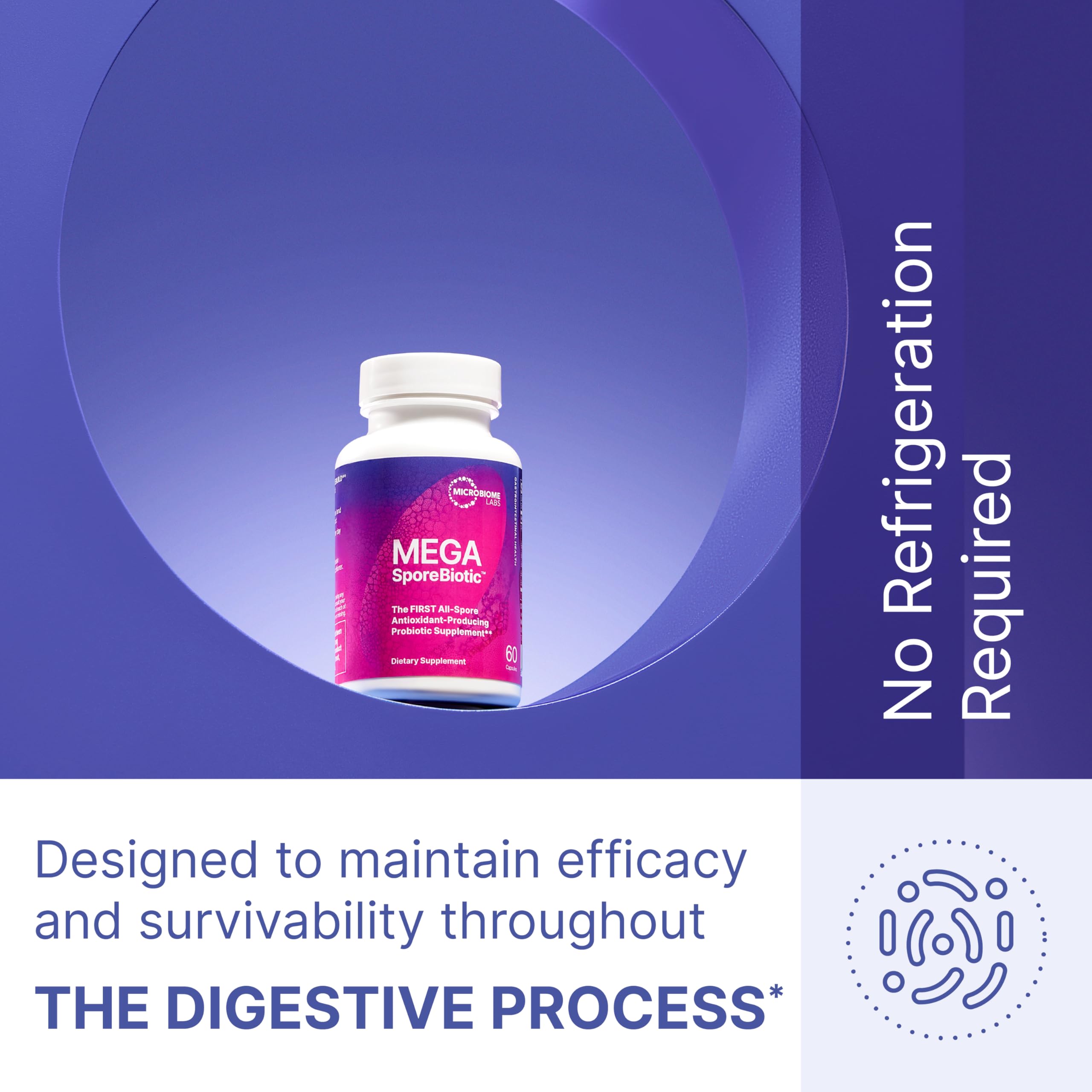 Microbiome Labs Mega SporeBiotic Daily Probiotic for Women + Men, 180 Ct