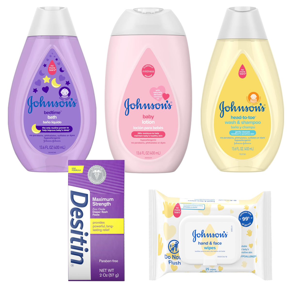 Johnson's Baby Here Comes Baby Gift Set, 5 Items