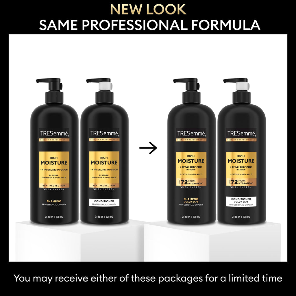 TRESemmé Rich Moisture Shampoo and Conditioner 2 Count Rich Moisture for Dry Hair Formulated With Vitamin E and Biotin 28 oz