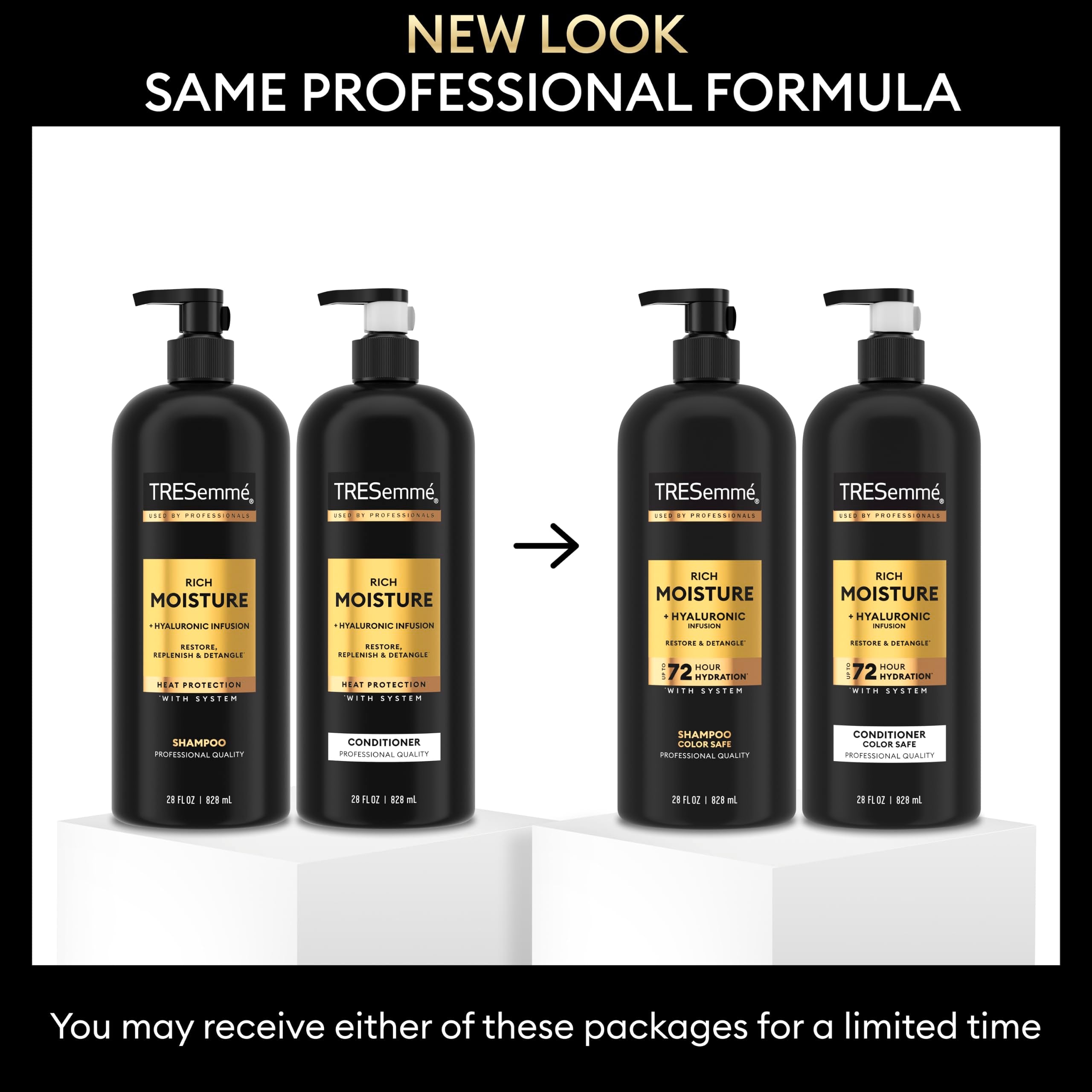 TRESemmé Rich Moisture Shampoo and Conditioner 2 Count Rich Moisture for Dry Hair Formulated With Vitamin E and Biotin 28 oz