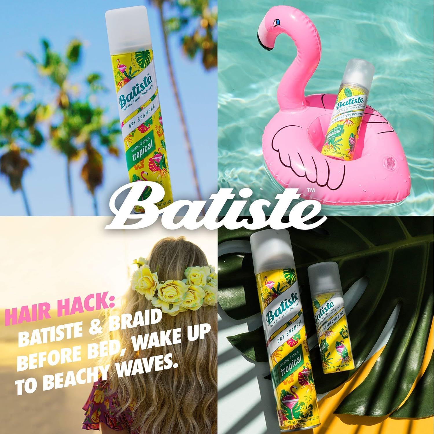Buy now Batiste Dry Shampoo, Tropical Fragrance, 6.73 fl. oz. (Pack of 3) at indiglob india