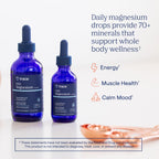 Trace Minerals Liquid Ionic Magnesium, 400 mg, 4 fl oz | Ionic magnesium chloride with high bioavailability. Supports 300 biochemical reactions and calm muscles. 30 servings.