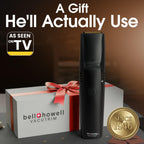 Bell+Howell Vacutrim Deluxe Cordless Mens Beard Trimmer, Rechargeable Electric Shaver with 20 Trim Setting and Built-in Vacuum for Mustache, Sideburns. Facial Hair, Black, 7.5", As Seen On TV