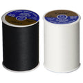 2-Pack Polyester Coats & Clark Dual Duty All-Purpose Thread - One 400 Yard Spool Each of Black & White