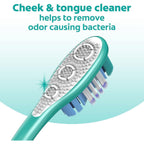 Buy now Colgate 360 Whole Mouth Toothbrush, Adult Toothbrushes Medium Bristles, Helps Remove Bad Breath Bacteria and Plaque, Medium Toothbrush Pack, Includes Cheek and Tongue Cleaner, 4 Pack at indiglob india