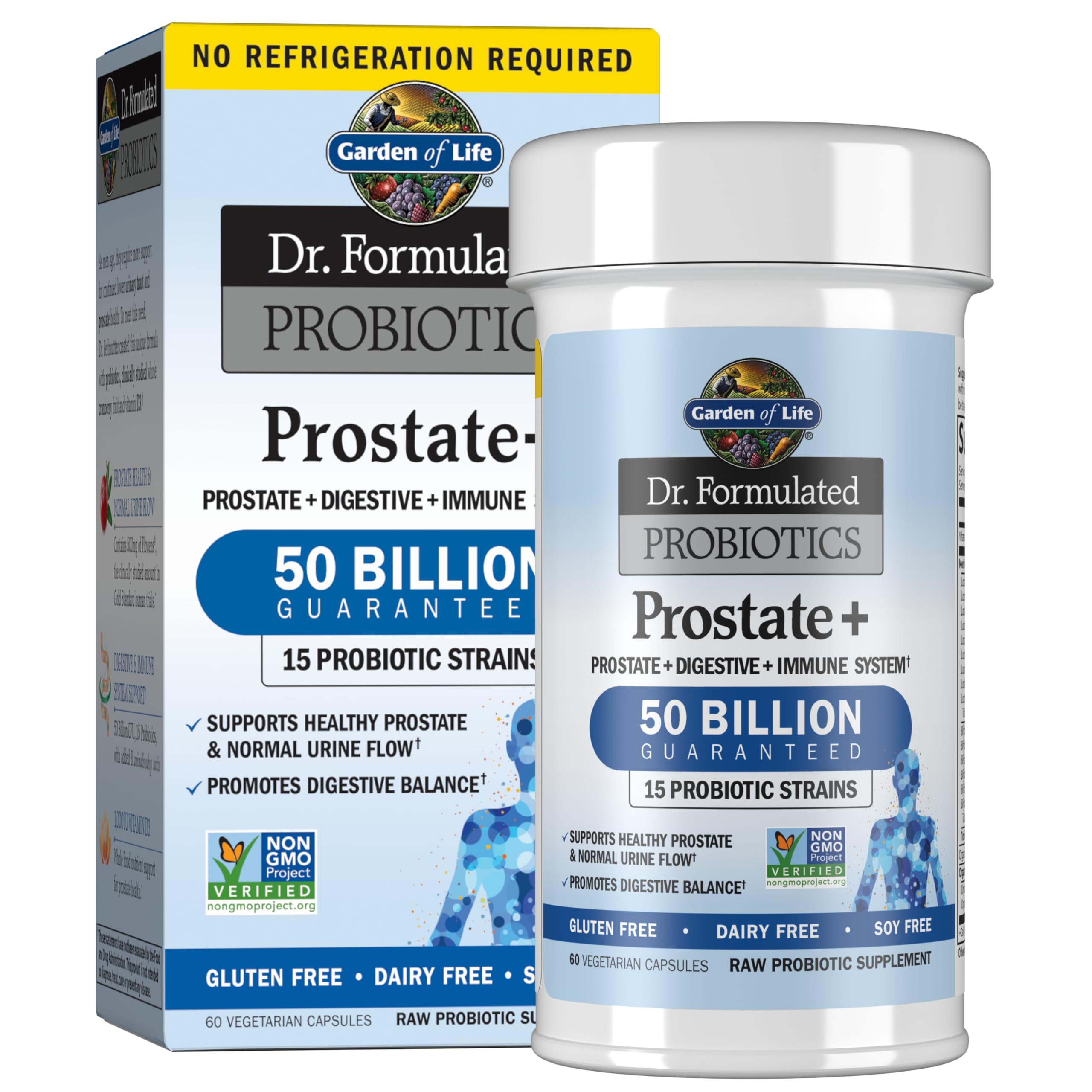Buy now Garden of Life Dr. Formulated Probiotics Prostate+ - Acidophilus and Probiotic Supports Healthy Prostate and Digestive Balance - Shelf Stable - Gluten, Dairy, and Soy-Free - 60 Vegetarian Capsules Shelf Stable at indiglob india