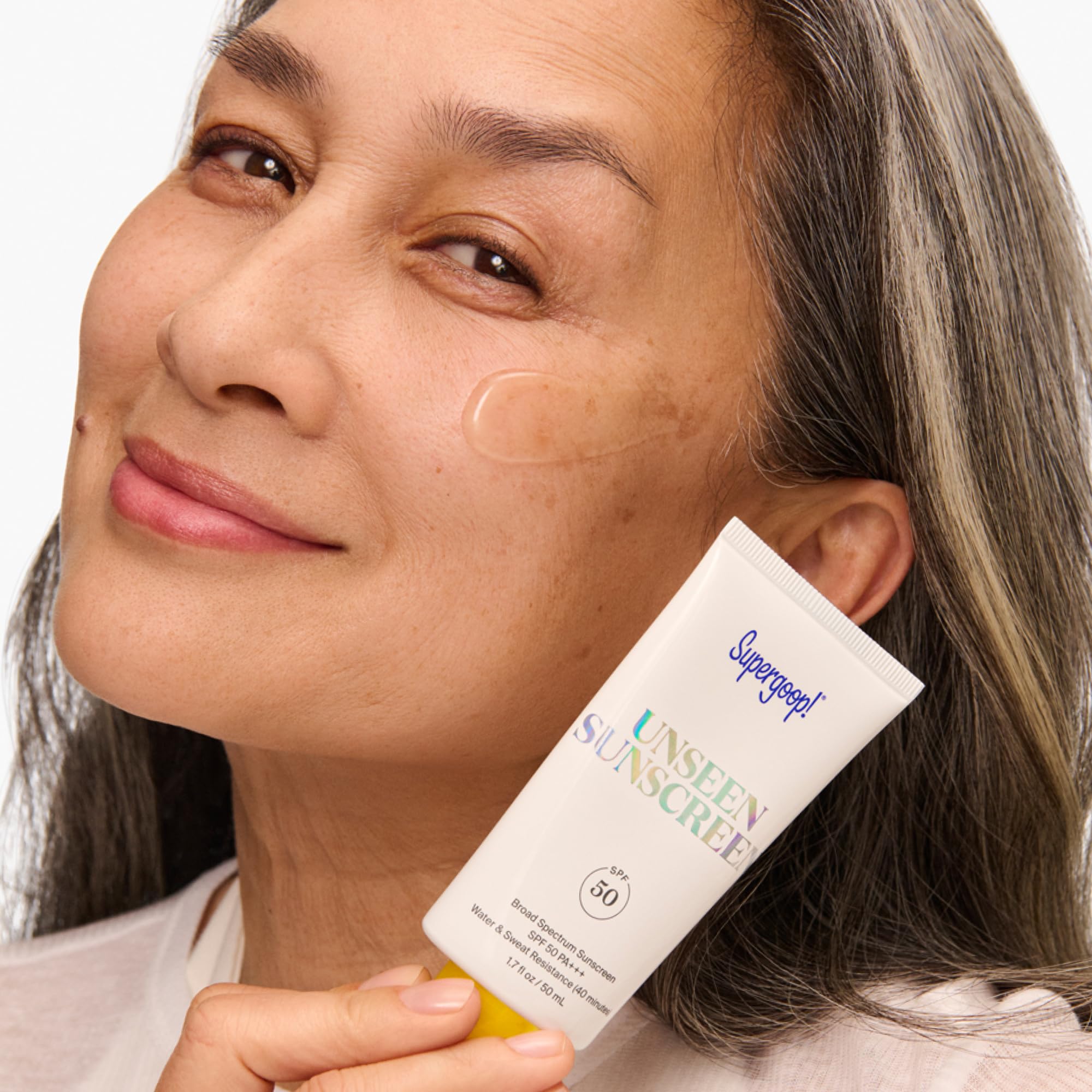 Supergoop! Unseen Sunscreen - SPF 50 - Clear & Invisible Face Sunscreen + Broad Spectrum + Makeup-Gripping Primer - Weightless, Scentless, Oil Free
