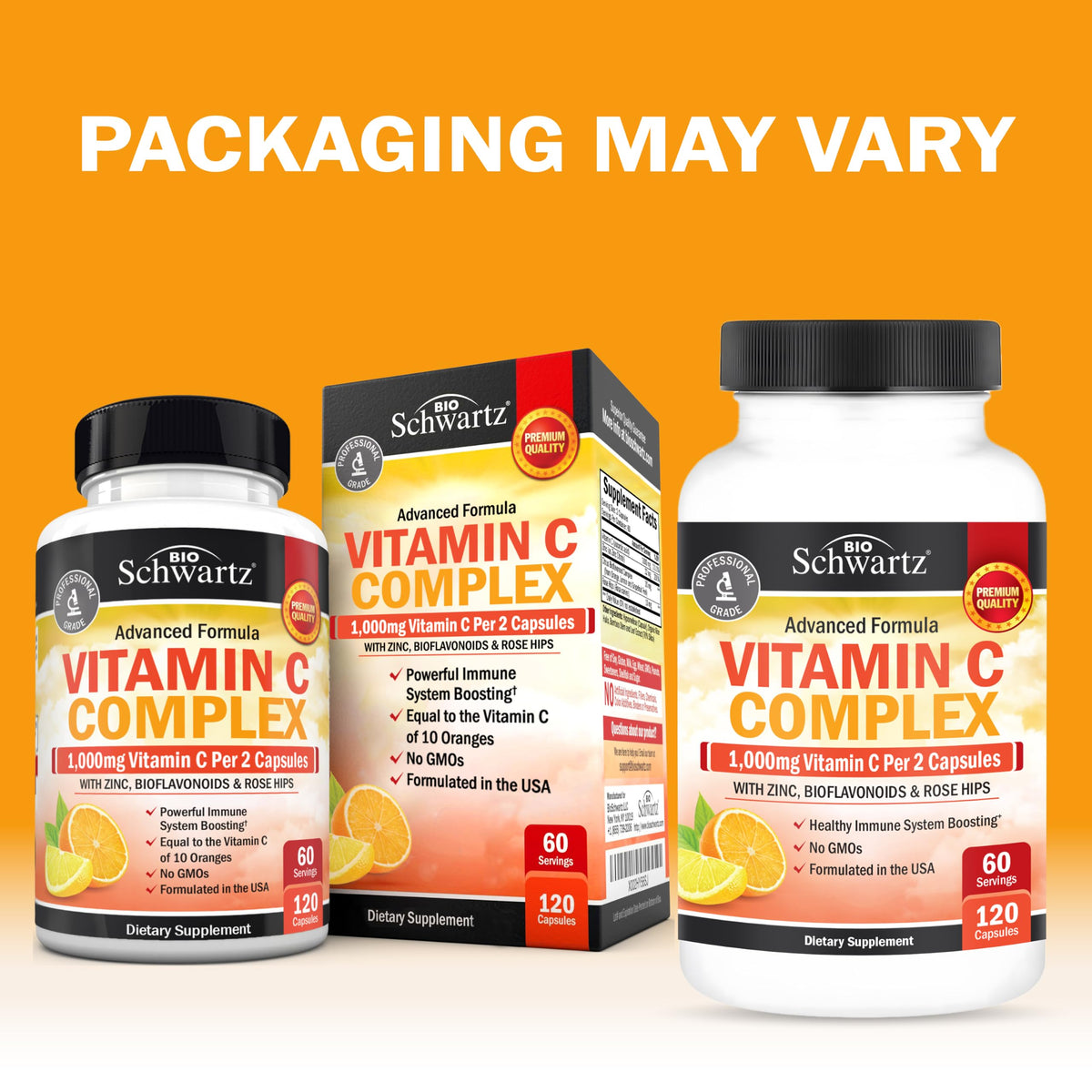 BioSchwartz Vitamin C Complex Supplement - Vitamin C 1000mg Capsules