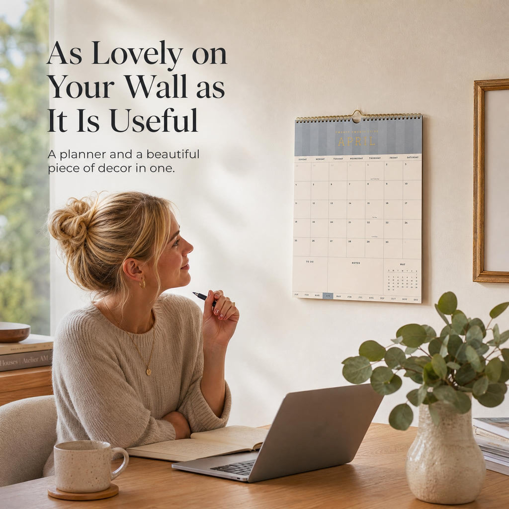 Aesthetic 2026-2027 Wall Calendar - Runs from June 2026 Until December 2027