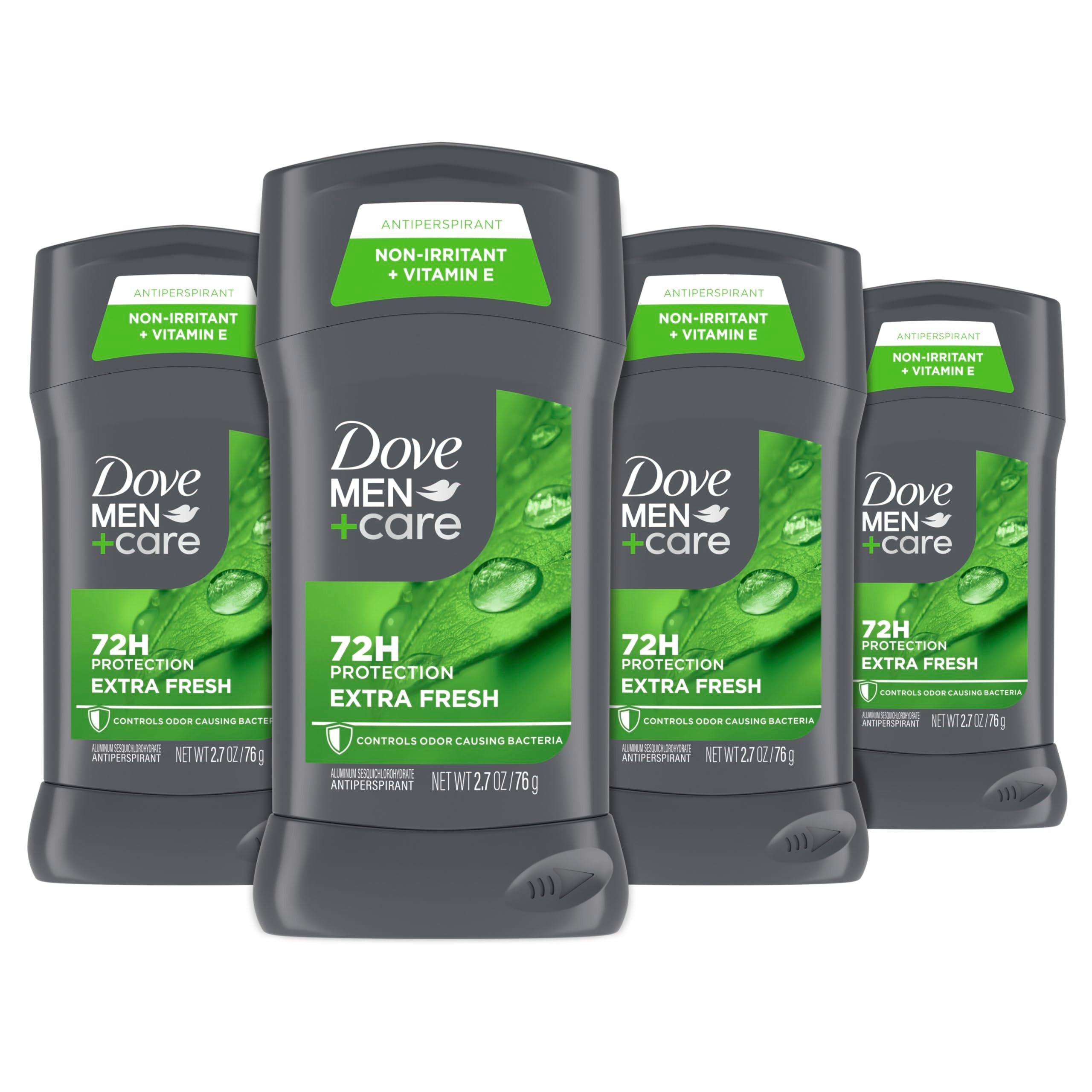 Dove Men+Care Extra Fresh Men's Antiperspirant Deodorant Stick Extra Fresh Twin pack With 72-hour sweat & odor protection with 1/4 Moisturizing Cream & Long-lasting Citrus Scent 2.7 oz