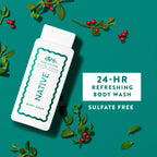 Buy now Native Body Wash, Holiday Edition, Fresh Mistletoe Scent, Contains Naturally Derived Ingredients | For Women & Men, Sulfate, Paraben, & Dye Free Leaving Skin Soft and Hydrated | 18 oz at indiglob india