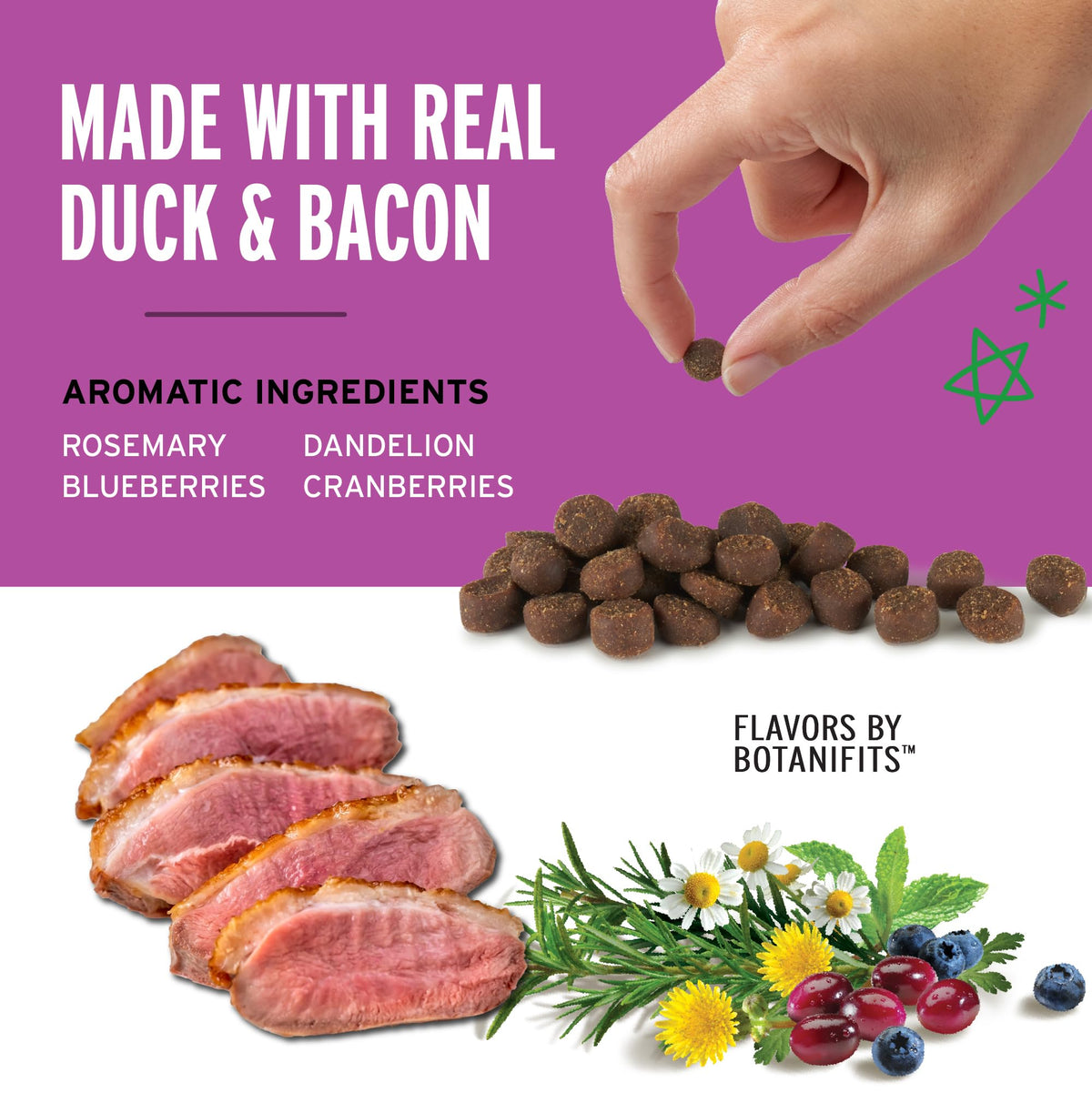 Pet Botanics 4 oz. Pouch Training Reward Mini Soft & Chewy, Duck and Bacon Flavor, with 200 Treats Per Bag, The Choice of Top Trainers