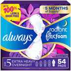 Buy now Always Pads Size 1 Infinity with Flex Foam 18 Count (Pack of 3) Size 5 54 at indiglob india