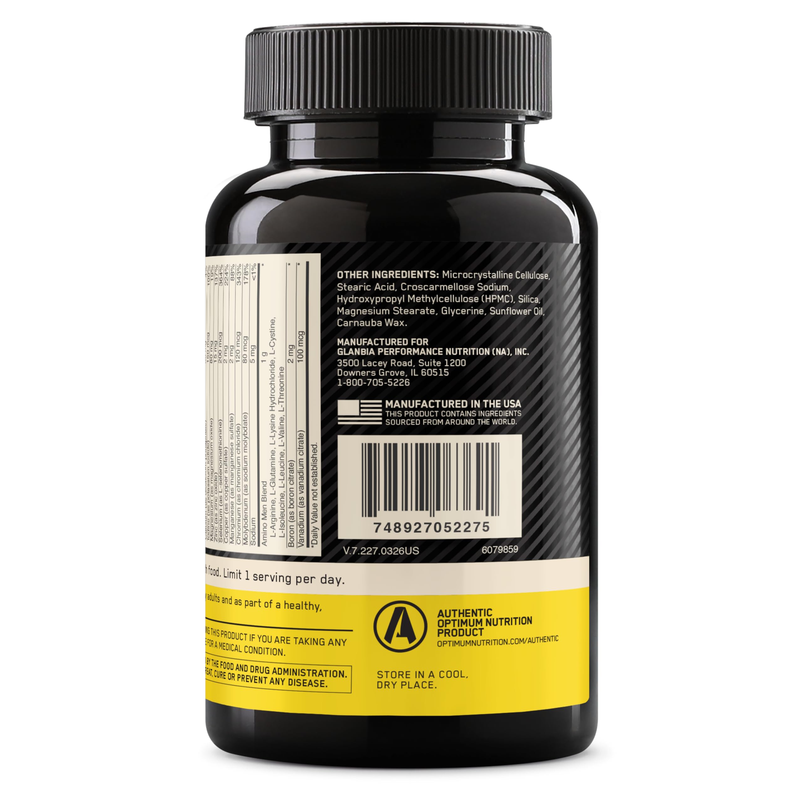 Optimum Nutrition Opti-Men, Vitamin C, Zinc and Vitamin D, E, B12 for Immune Support Mens Daily Multivitamin Supplement, 150 Count (Packaging May Vary)