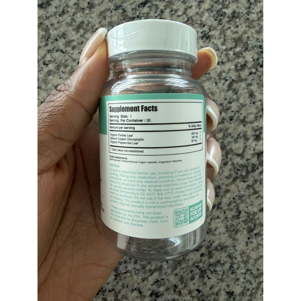 Her Fantasy Box | Body Magic | Chlorophyll Capsules – Vegan Detox & Digestion Support, Gut & Skin Health, Natural Energy Booster – 30 Capsules (200 mg)