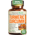 Turmeric Curcumin Supplement – 1200mg Organic Turmeric Curcumin with Black Pepper Extract for Max Absorption – Digestive & Joint Supplements for Men & Women w. Tumeric Extract & Bioperine – 60 Caps