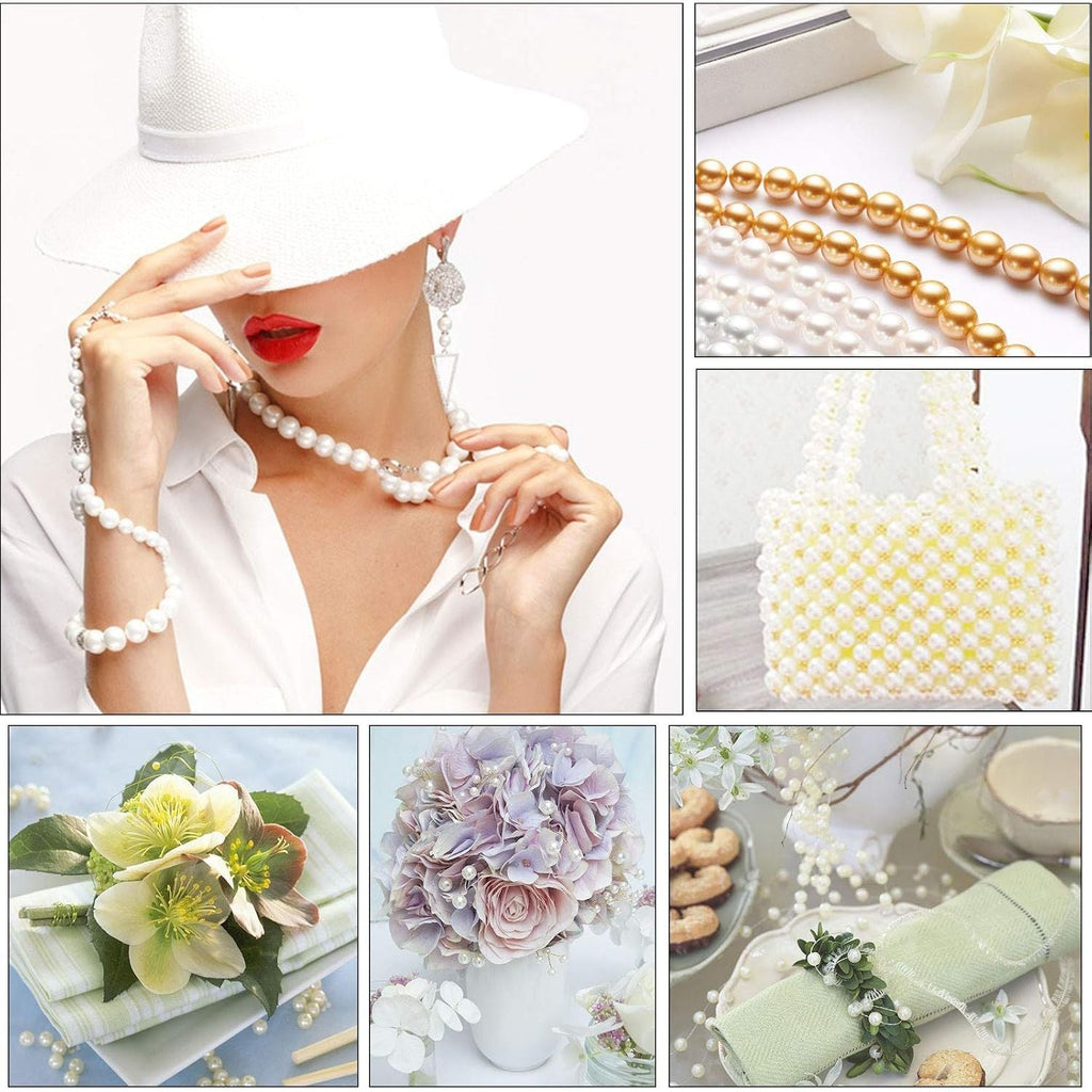 Buy now JHYlilia 1800Pcs 6mm Pearl Beads for Crafts, 24 Colors Round Pearls Beads with Holes for Jewelry Making Handcrafted Loose Spacer for Crafts Jewelry Making Necklaces Bracelets at indiglob india
