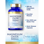 Carlyle Magnesium Oxide 500mg | 120 Capsules | Premium Quality