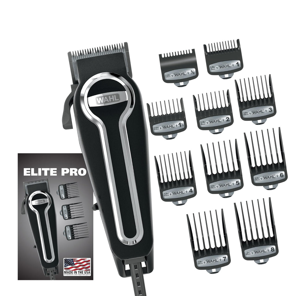 Buy now Wahl USA Elite Pro High-Performance Corded Home Haircut & Grooming Kit for Men Æ’?? Electric Hair Clipper Æ’?? Model 79602M at indiglob india