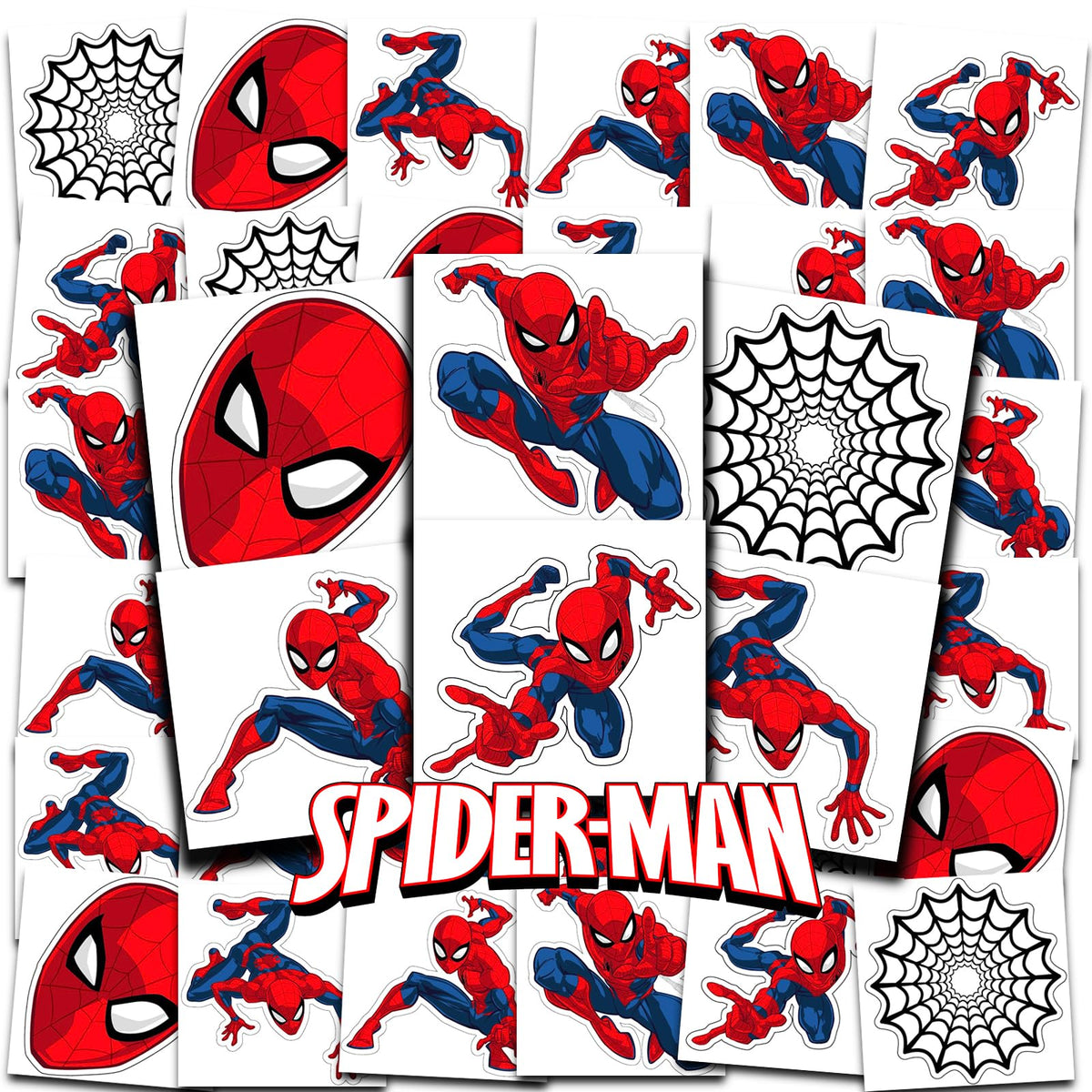 Spiderman Tattoos for Kids Party Favors Bundle - 72 Pc Individual Tattoos