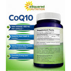 CoQ10 400mg - 200 Capsules - Co Q 10 Supplement - Coenzyme Q10 Pills - CQ10 | Max Strength CoQ 10 - High Absorption Ubiquinone Powder - CO Q-10 Enzyme Vitamin Alternative to Softgels & Gummies