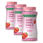 Buy now Nature's Bounty Optimal Solutions Hair, Skin & Nails Vitamin Gummies with Biotin, 2500 mcg, Strawberry, 80 Count, 40 Total Servings at indiglob india