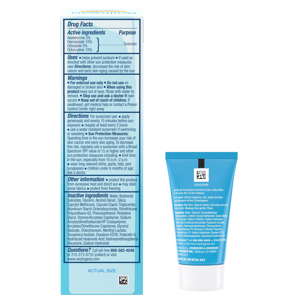 Buy now Neutrogena Hydro Boost Hyaluronic Acid Hydrating Face Moisturizer With SPF 50, Fragrance Free Facial Moisturizer, 1.7 fl. oz, & Trial Size Hydro Boost Facial Cleanser, 0.5 fl. oz at indiglob india