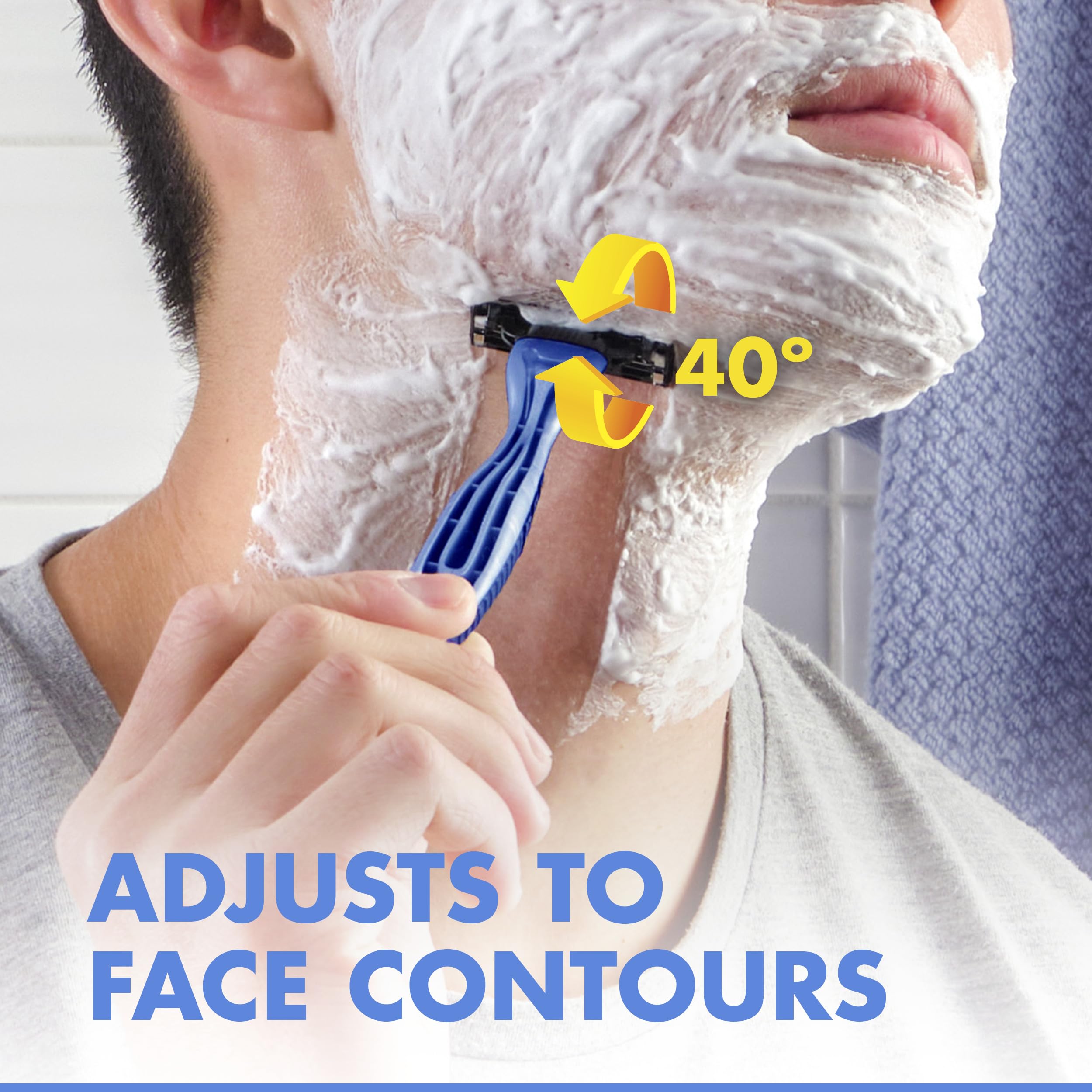 Buy now Gillette Mach3 Men's Disposable Razors, 3 Count at indiglob india