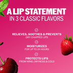 ChapStick Lip Care Set, Classic Collection 3-Pack – Spearmint, Cherry, and Strawberry Lip Balm, 0.15 Oz Ea