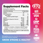 BIOTEQUELAB Height Growth Increase Gummies Vitamins, Grow Tall Supplement, Calcium, Magnesium, Zinc, Ashwagandha, Glucosamine Multivitamin for Teens, Kids, 120 Gummies