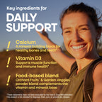 Nature’s Way Alive! Chewable Calcium Gummies with Vitamin D3, 60 ct | Daily Supplement Supports Healthy Bones and Teeth, and Muscle Function*, Strawberry and Raspberry-Lemonade Flavored
