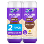 Swiffer Power Mop Wood Refill Solution, QuickDry Hardwood Floor Cleaner for Mopping Home, Bathroom, Kitchen, All Purpose Multi-Surface Solution for Floor Cleaning, Lemon Scent, 50.7 oz