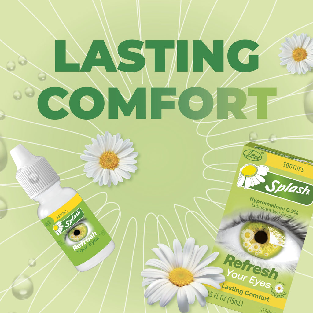Splash Refresh Soothing Eyes Drops for Tired Eyes, Contains Chamomile, Daily Use 0.5 Fl Oz Bottle (Pack of 1)
