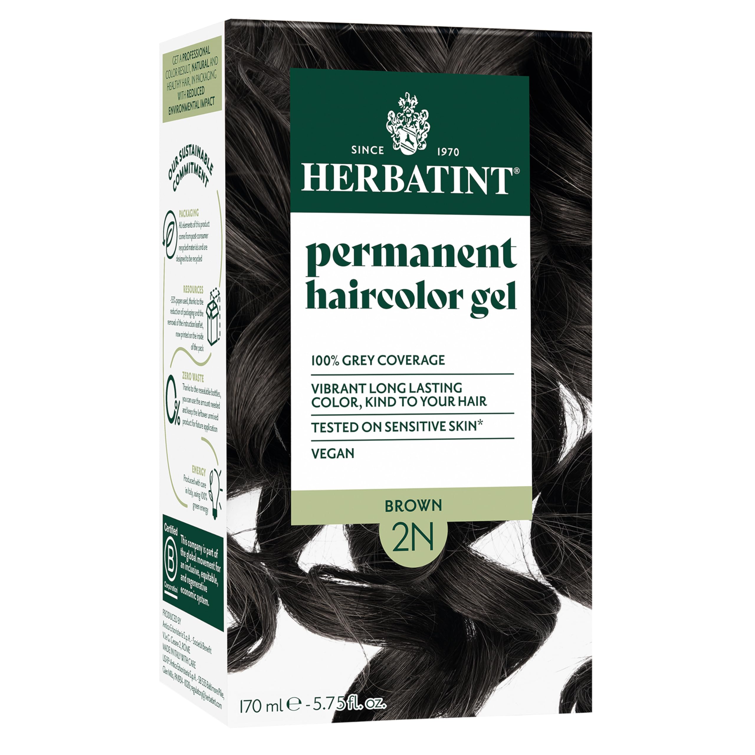 Buy now Herbatint Permanent Hair Dye For Women - 4N Chestnut - For Up To 100% Gray Coverage of Resistant Gray Hair - Ammonia-Free, Alcohol-Free & Vegan - Salon Influenced Hair color 5.75 fl oz at indiglob india
