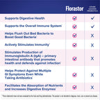 Florastor Kids Dual Action Probiotic Supplement, Strengthens Kids' Digestive & Immune Health, 60 Easy-to Mix Powder Sticks