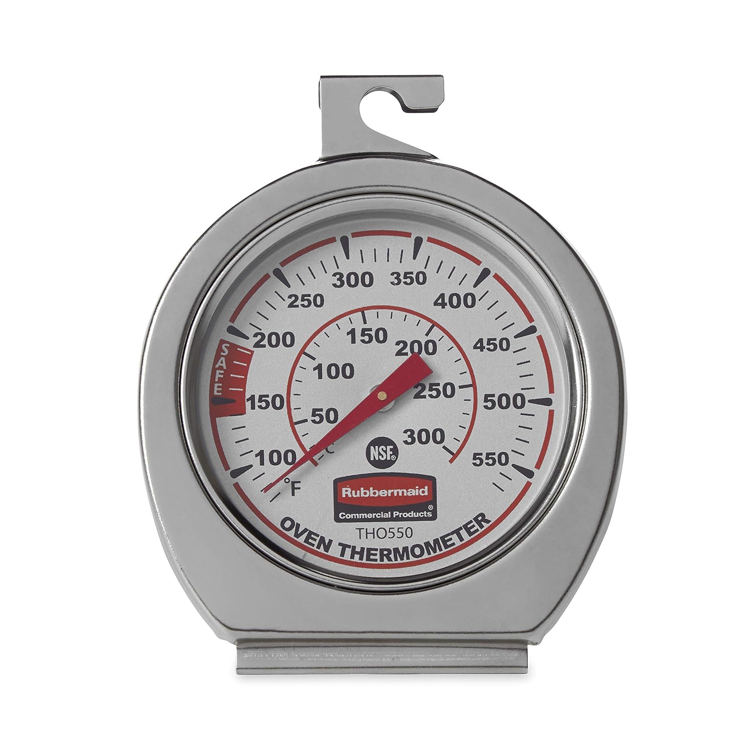 Buy now Rubbermaid Commercial Products Stainless Steel Monitoring Thermometer, Safe for Inside Oven/Grill/Smoker, 60-580°F Range, Easy to Read Food Thermometer For Food Resturant/Home Cooking at indiglob india