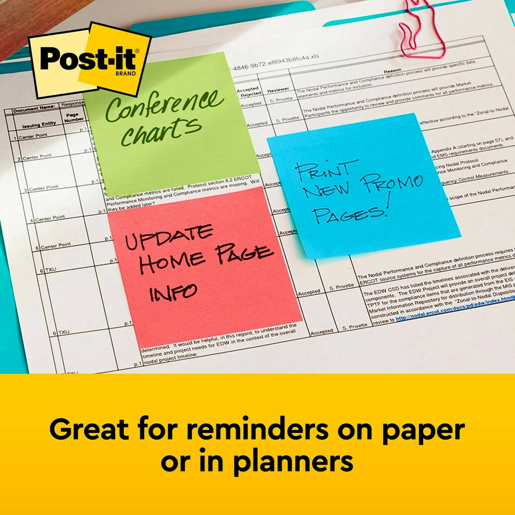 Post-it pop-up Notes, 3 x 3 in, Poptimistic Collection, 18 Pads