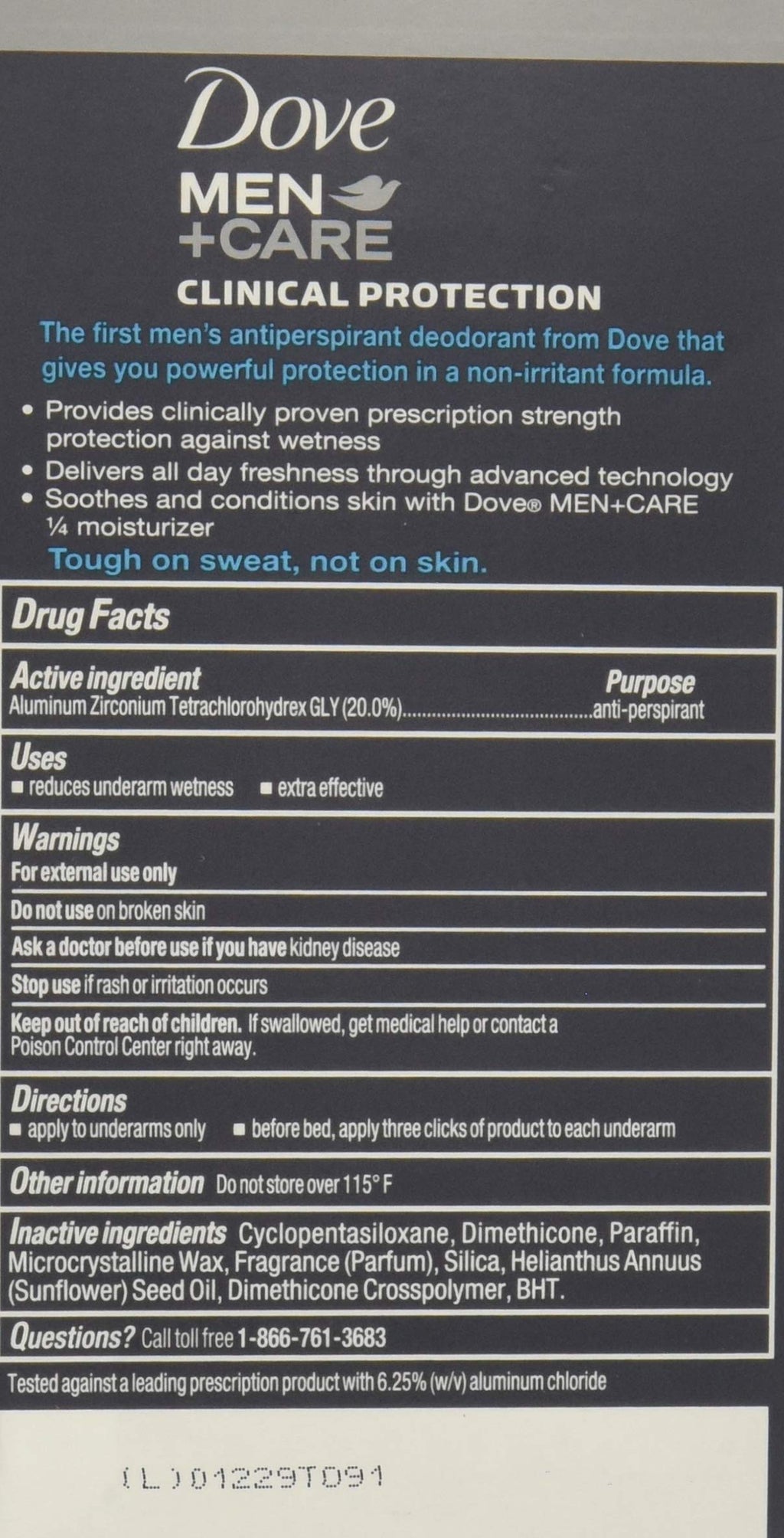 Buy now Dove Men+Care Deodorant, 96H Clinical Protection Antiperspirant, Clean Comfort 4-Pack â€“ Prescription Strength Wetness Protection with Â¼ Moisturizers, 1.7 Oz Ea at indiglob india