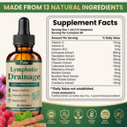 Dalin Liposomal Lymphatic Drainage Drops - 21 in 1 Organic Lymphatic Drainage Supplement with Burdock Root, Echinacea, Elderberry, Calendula - Supports Lymphatic Health - Liquid Form - 1pc - 2 fl oz