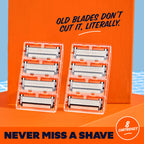 Dollar Shave Club | 4 Blade Razor Refills (8 Pack) | Swift Rinse Blades for Longer and Thicker Hair