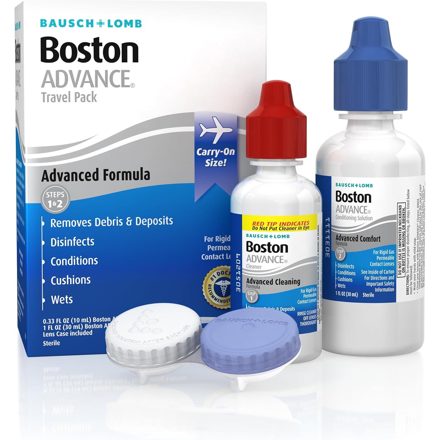 Buy now Boston ADVANCE Contact Lens Cleaning Solution for Rigid Gas Permeable (RGP) Lens, Step 1, Removes Debris & Deposits, 1 Fl Oz 2 Piece Assortment at indiglob india