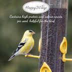 Happy Wings 10LB Thistle Seed Bird Food, 100% Natural, Extra Clean, No Grow