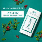 Buy now Native Deodorant, Holiday Edition, Fresh Mistletoe Scent, Contains Naturally Derived Ingredients, 72 Hour Odor Control | Deodorant for Women and Men, Aluminum Free with Baking Soda at indiglob india