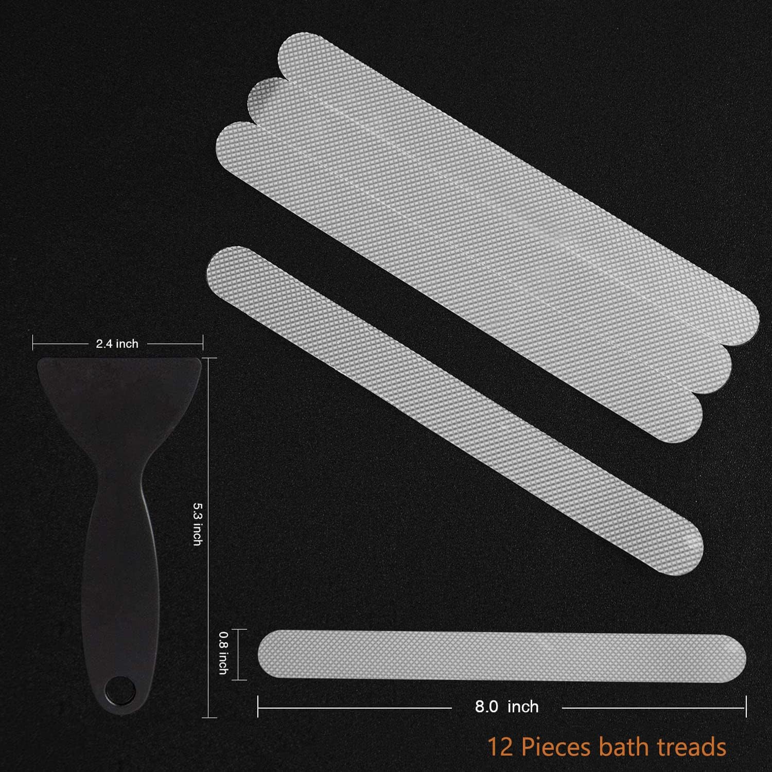 Buy now Anti Slip Shower Stickers 24 PCS Safety Bathtub Strips Adhesive Decals with Premium Scraper for Bath Tub Shower Stairs Ladders Boats at indiglob india