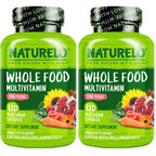 NATURELO Multivitamins for Teenage Girls/Boys, 180 Capsules | Whole Food Multivitamin with Minerals, Non-GMO, Vegetarian
