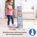 Buy now Melissa & Doug?? Ms. Rachelƒ?› Sort and Count Nesting and Stacking Blocks with Wooden Fish Preschool Learning Toy for Boys, Girls - FSC Certified at indiglob india