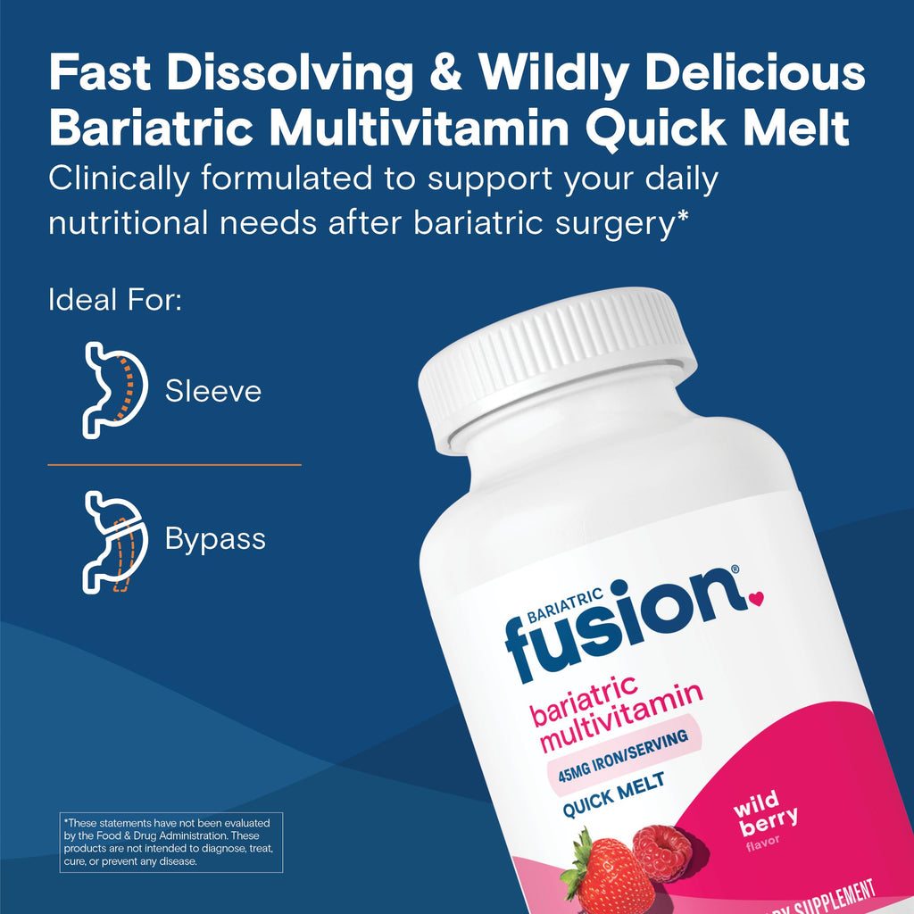Bariatric Fusion Multivitamin with 45mg Iron, 60 Quick Melt Tablets