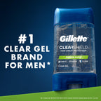 Buy now Gillette Antiperspirant and Deodorant for Men, 72hr Sweat & Odor Protection, Long Lasting Freshness, Anti-White Mark Technology, Clear Gel, Power Rush Scent, 3.8 oz (Pack of 3) at indiglob india