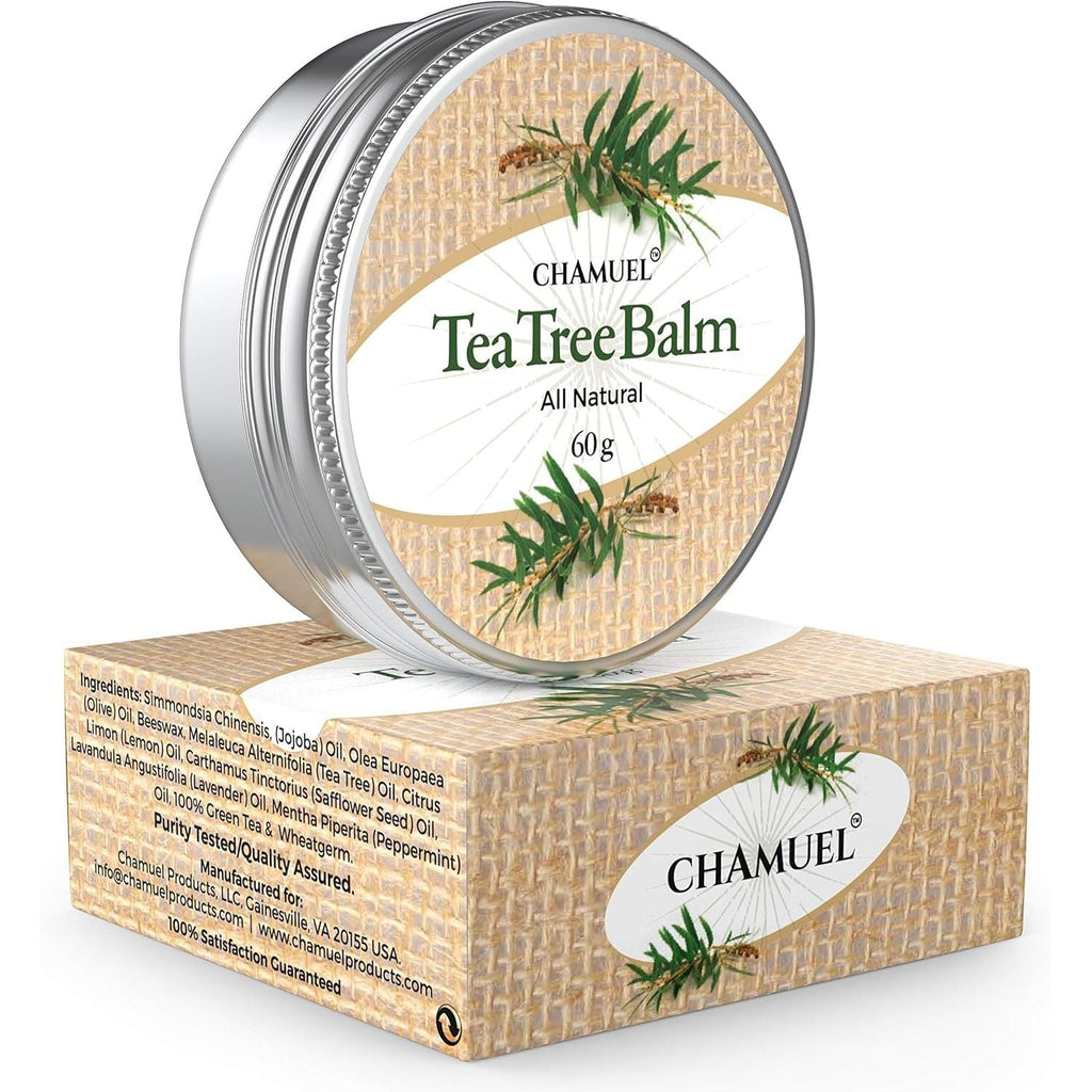Buy now Chamuel Tea Tree Oil Balm - All Natural | Great Cream for Soothing Eczema, Psoriasis, Rashes, Jock Itch, Insect Bites, Folliculitis, Acne, Itches, Cracked Heels, Cuticles, Saddle Sores & more! at indiglob india
